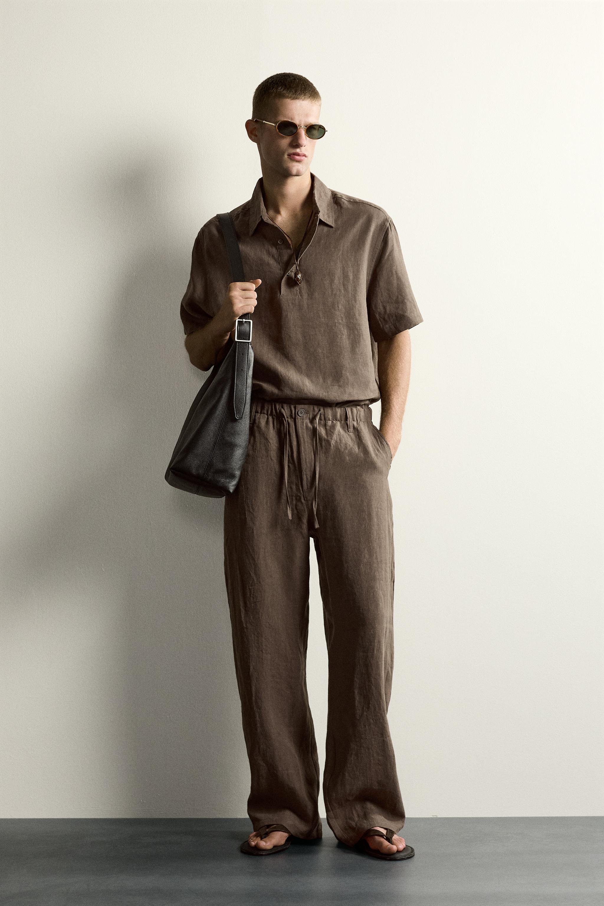 100% LINEN RELAXED FIT PANTS
